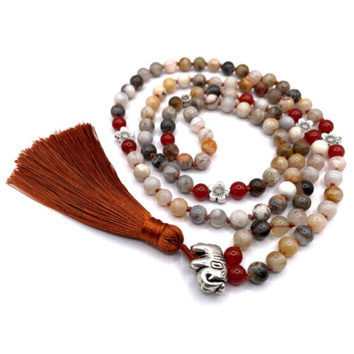 Mala en agate de bambou