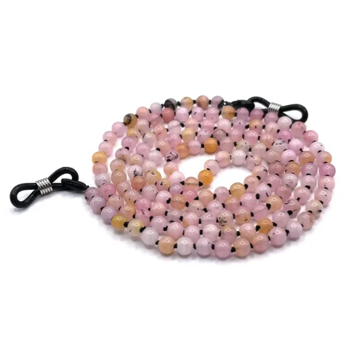 Brillenkette Pink Opal