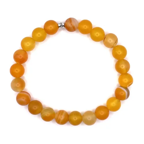 Bracelet en agate orange