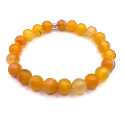 Bracelet en agate orange