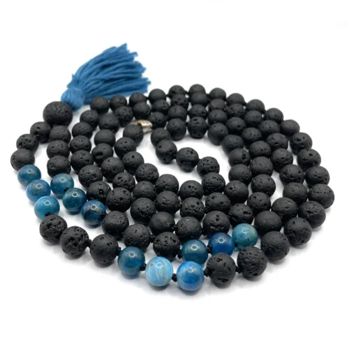 Collana mala del surfista, apatite e pietra lavica, The Ocean