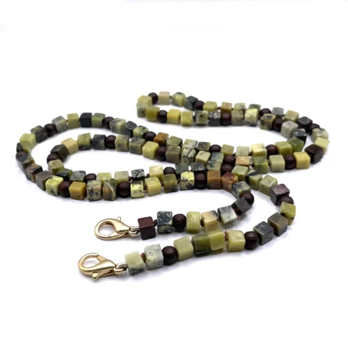 Brillenkette, Halskette, Armband, Brillenkette Rhyolit