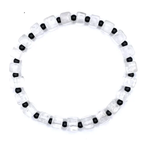 Armband Bergkristall & Onyx