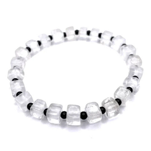 Armband Bergkristall & Onyx