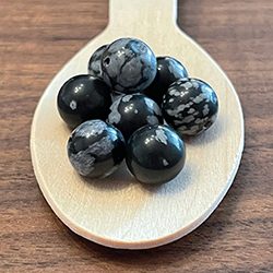 Mala-Ketten Perlen Steine Schmuck Snowflake Obsidian